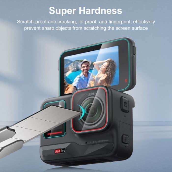 Für Insta360 Ace Pro PULUZ 3-in-1-Rück- und Frontscheibe + gehärtete Glasfolie für die Linse, For Insta360 Ace Pro – Bild 5