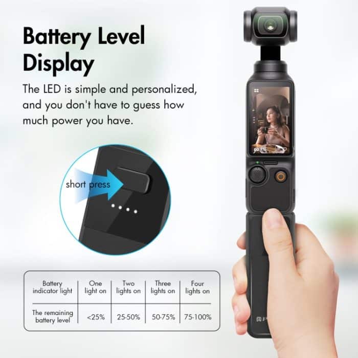 Für DJI Osmo Pocket 3 PULUZ Hochleistungs-Batteriegriff mit 2800 mAh – Bild 6