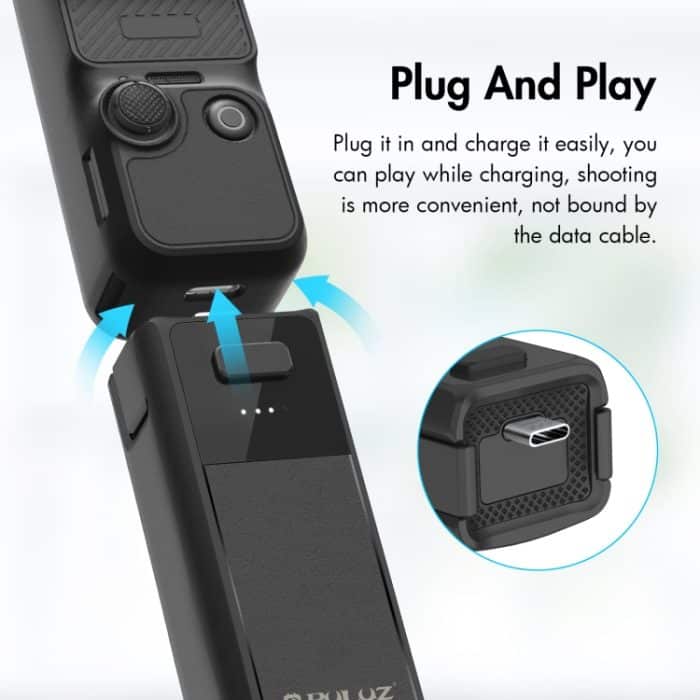 Für DJI Osmo Pocket 3 PULUZ Hochleistungs-Batteriegriff mit 2800 mAh – Bild 8