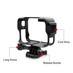 Für Insta360 Ace Pro PULUZ Kunststoffkäfig-Erweiterungsadapterrahmen mit Kaltschuhbasis, For Insta360 Ace Pro Plastic Cage – Bild 5