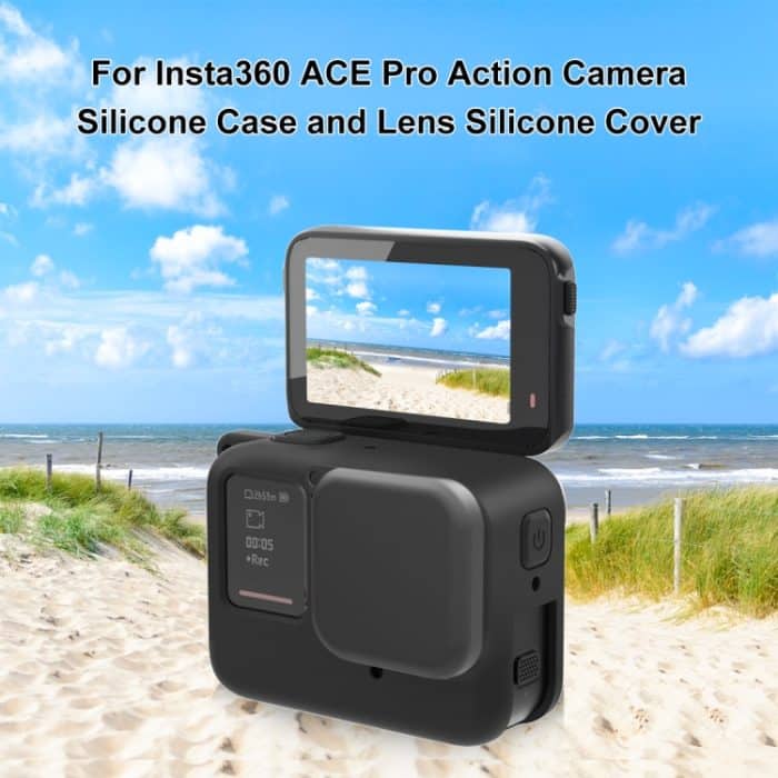 Für Insta360 Ace Pro PULUZ Body Silikon Schutzhülle mit Objektivdeckel, For Insta360 Ace Pro Silicone Case – Bild 2