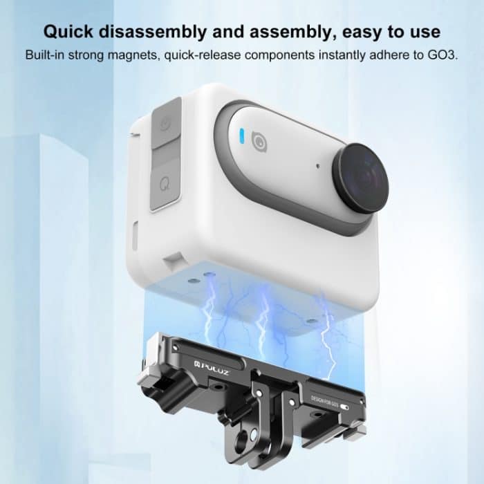 Für Insta360 GO3 PULUZ Magnetische Aluminiumlegierung Schnellwechsel-Basishalterung, For Insta360 GO3 / GO 3S CNC – Bild 6