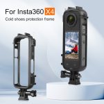 Für Insta360 X4 PULUZ Cold Shoe PC-Kunststoff-Schutzrahmen mit Adapterhalterung und Schraube, Cold Shoe PC Frame – Bild 2