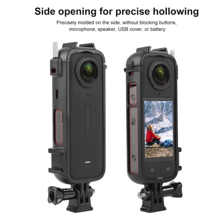 Für Insta360 X4 PULUZ Cold Shoe PC-Kunststoff-Schutzrahmen mit Adapterhalterung und Schraube, Cold Shoe PC Frame – Bild 4