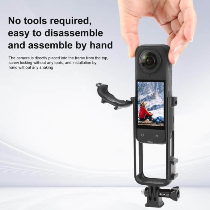 Für Insta360 X4 PULUZ Cold Shoe PC-Kunststoff-Schutzrahmen mit Adapterhalterung und Schraube, Cold Shoe PC Frame – Bild 7