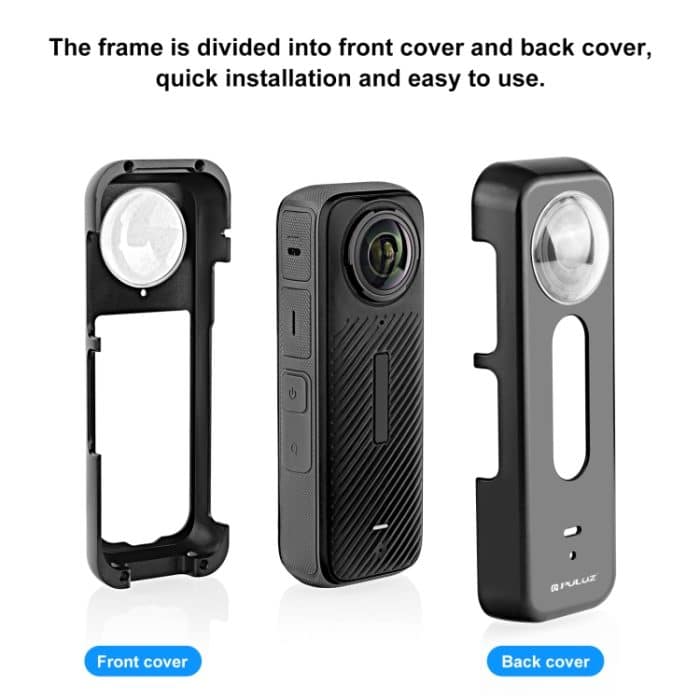 Für Insta360 X4 PULUZ Metall-Schutzkäfig-Rig-Gehäuserahmen mit Linsenschutz, Metal Housing Frame – Bild 8