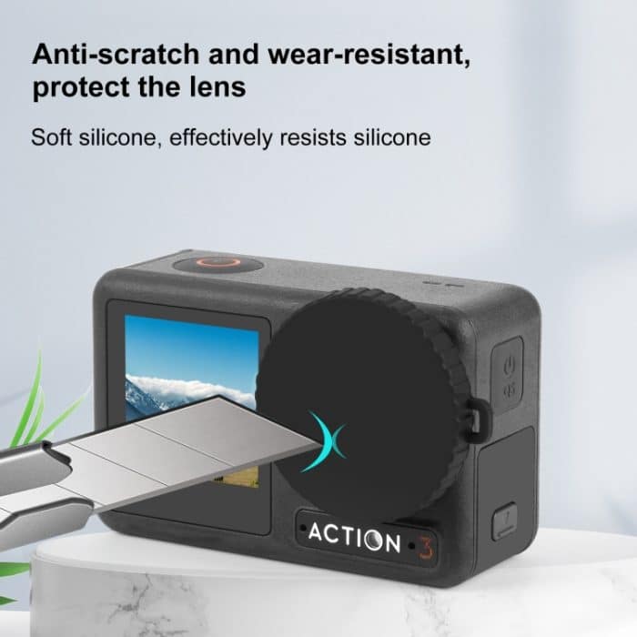 Für DJI Osmo Action 4 PULUZ Silikon-Objektivdeckel, Silicone Lens Cap – Bild 6