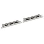 2 Stück für Apple Watch 42 mm Metallarmband-Anschluss, Metallschnalle, Silver – Bild 3