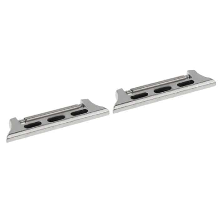 2 Stück für Apple Watch 42 mm Metallarmband-Anschluss, Metallschnalle, Silver – Bild 3