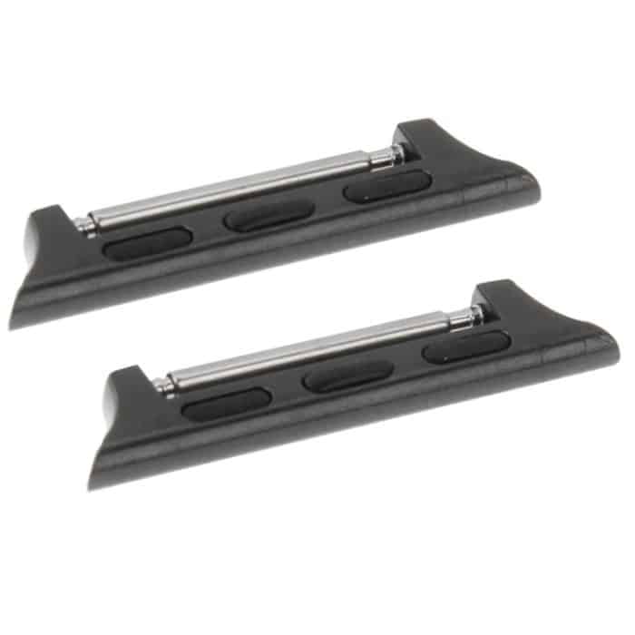 2 Stück für Apple Watch 42 mm Metallarmband-Anschluss, Metallschnalle, Black – Bild 3