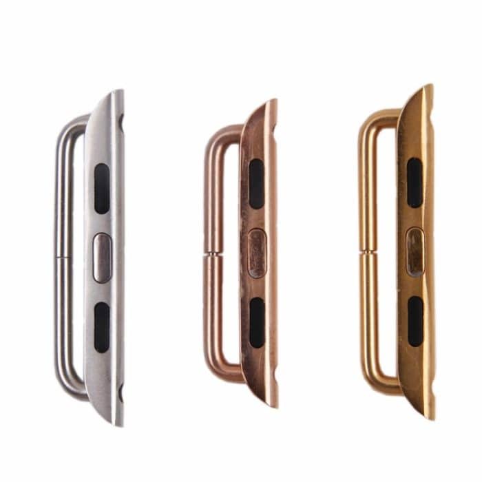 Für Apple Watch 42/44/45 mm Metallarmbandverbinder Metallschnalle, Paar – Bild 3