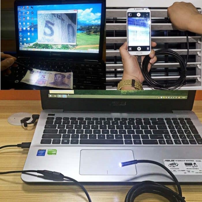 Micro-USB-Endoskop-Schlangenrohr-Inspektionskamera mit 6 LEDs für OTG-Android-Telefon, Linsendurchmesser: 7 mm, Länge: 5 m Hartkabel – Bild 6