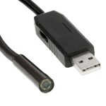 Wasserdichte USB-Endoskop-Schlangenrohr-Inspektionskamera mit 6 LED für Teile der OTG-Funktion Android-Handy, Länge: 5 m, Linsendurchmesser: 7 mm (schwarz) – Bild 3