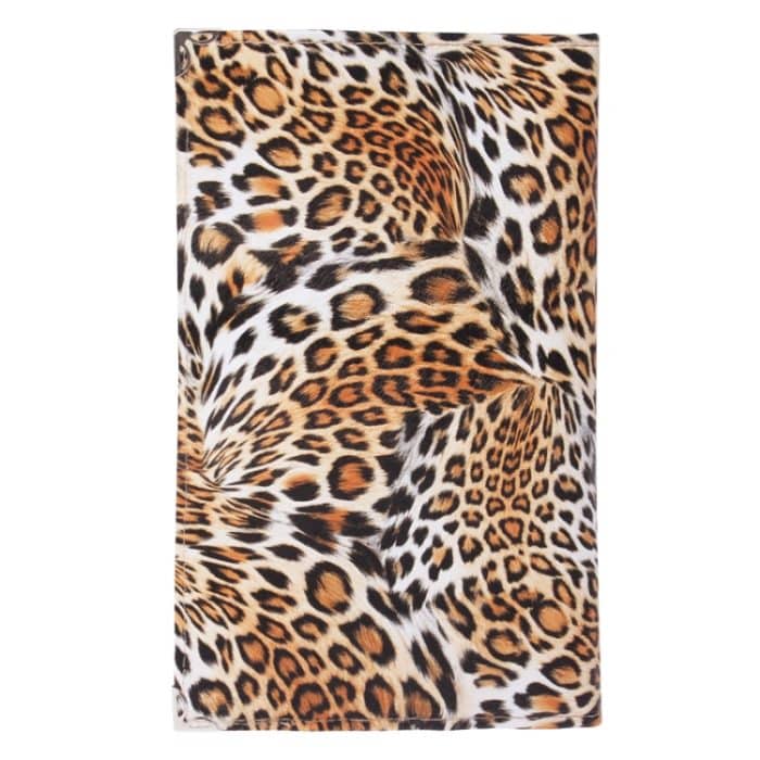 S-HCB-0512_3.jpg Faltbare Trendy Panther gemusterte Kosmetikbürstenetui Kit Set für Damen / 12-teilige Bürsten Gesichtspflegeprodukt – Bild 4