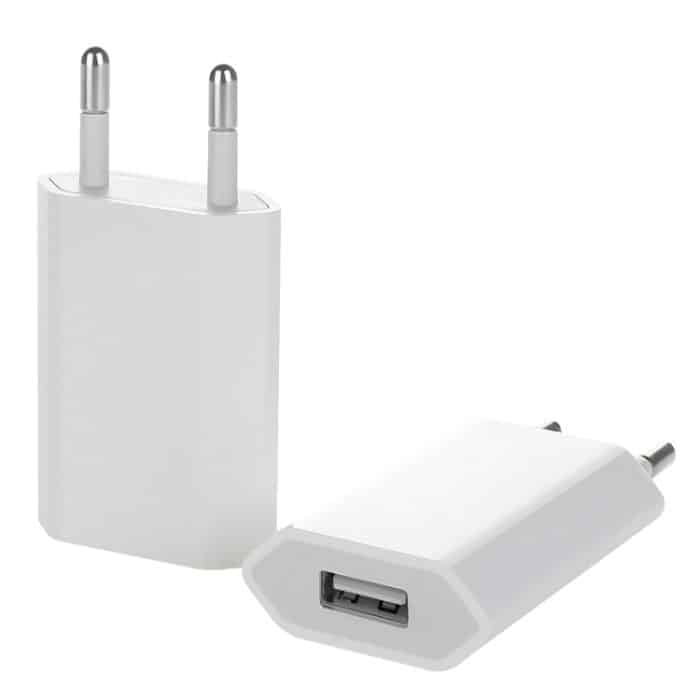 S-IP5G-0107A.jpg 5V / 1A (EU-Stecker) USB-Ladeadapter für iPhone, Galaxy, Huawei, Xiaomi, LG, HTC und andere Smartphones, wiederaufladbare Geräte – Bild 1