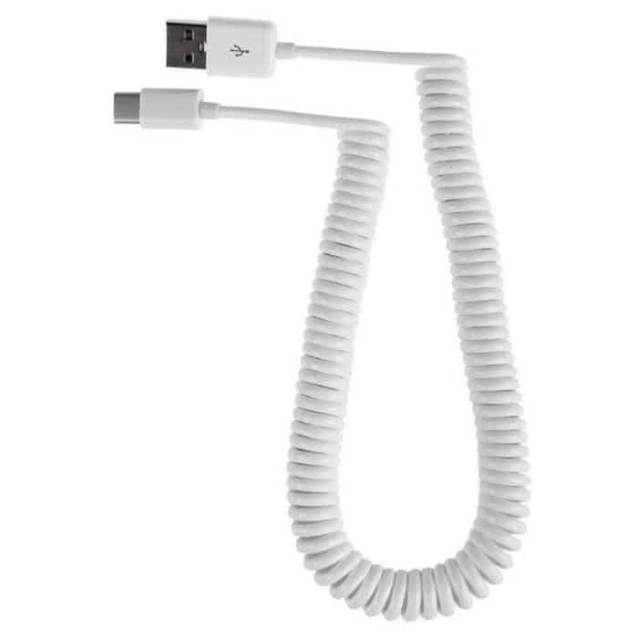 S-MBC-0205W.jpg USB-C / Typ-C 3.1 auf USB 2.0 Federdaten-Synchronisierungs-Ladekabel, Kabellänge: 3 m – Bild 1