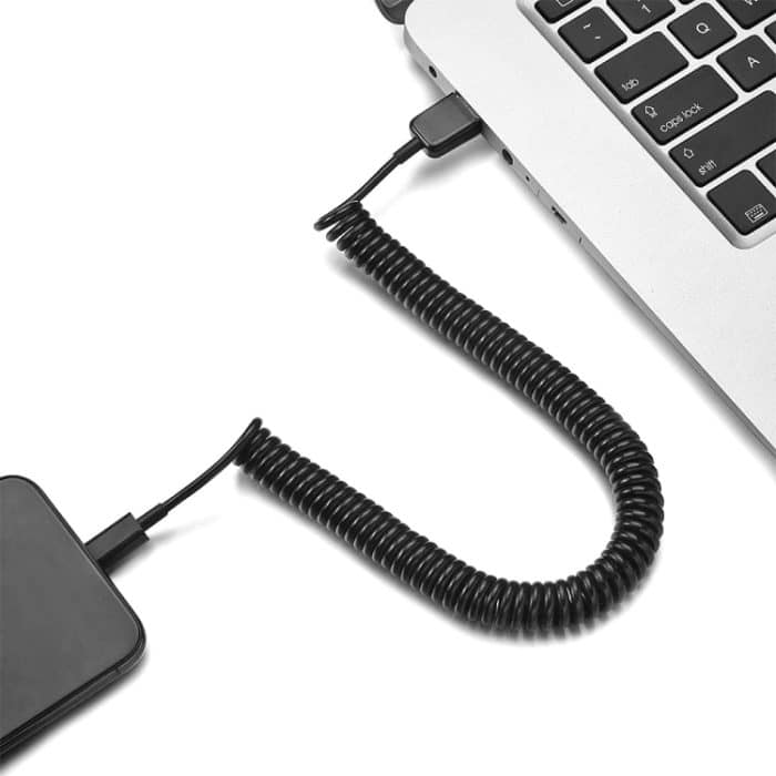 USB-C / Typ-C 3.1 auf USB 2.0 Federdaten-Synchronisierungs-Ladekabel, Kabellänge: 3 m – Bild 5