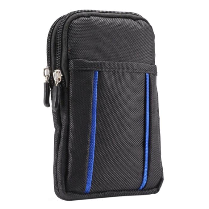 Universelle multifunktionale Doppelgitter-Tasche aus zweifarbigem Polyester-Perlenmaterial zur Aufbewahrung von Hüfttaschen/Hüfttasche/Wandertasche/Campingtasche für 6,3-Zoll-Handys – Bild 2