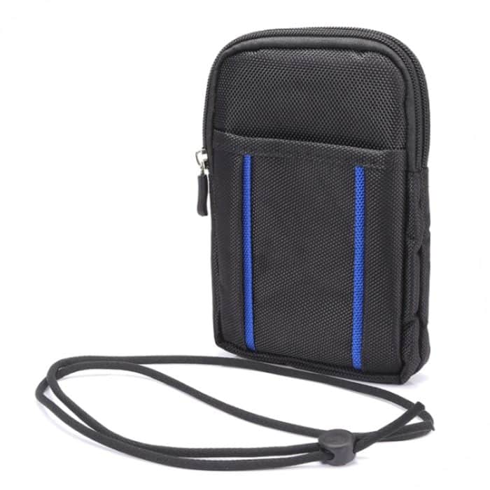 Universelle multifunktionale Doppelgitter-Tasche aus zweifarbigem Polyester-Perlenmaterial zur Aufbewahrung von Hüfttaschen/Hüfttasche/Wandertasche/Campingtasche für 6,3-Zoll-Handys – Bild 4