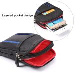 Universelle multifunktionale Doppelgitter-Tasche aus zweifarbigem Polyester-Perlenmaterial zur Aufbewahrung von Hüfttaschen/Hüfttasche/Wandertasche/Campingtasche für 6,3-Zoll-Handys – Bild 5