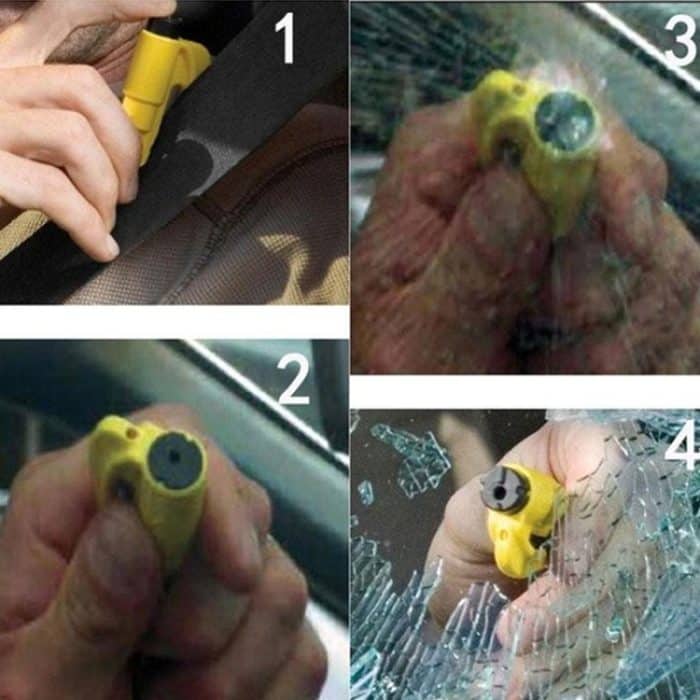 3-in-1-Auto-Nothammer/Schlüsselanhänger/Messer, tragbares Werkzeug für zerbrochenes Glas, 2 in 1 Black, 2 in 1 Red, 2 in 1 Yellow – Bild 7