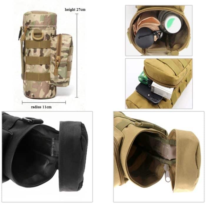 Tragbare, verstellbare, allgemein kesselförmige Taschen, Yellowish Brown, Camouflage Kettle, Black – Bild 4