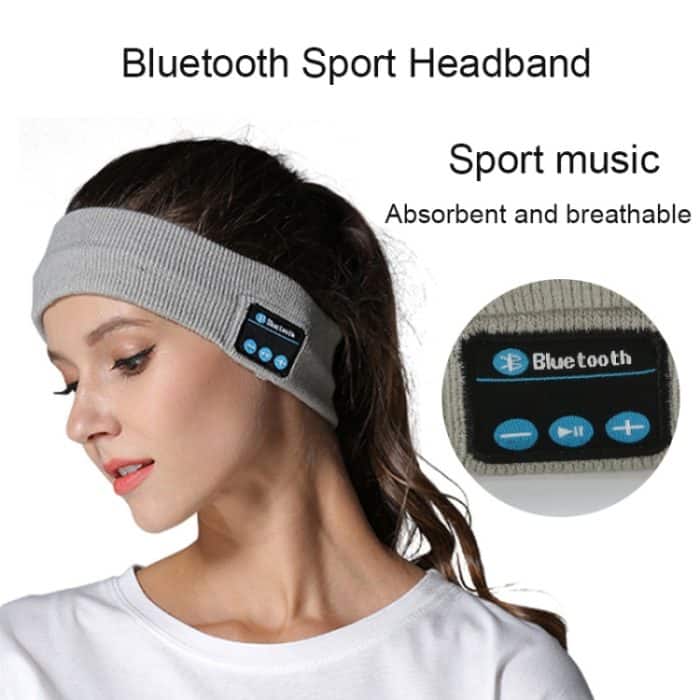 My-Call Bluetooth V5.0 Headsfree Sport Stirnband Musik Kopfbedeckung für iPhone 6 & 6s / iPhone 5 & 5S / iPhone 4 & 4S und andere Bluetooth-Geräte, usic Headwear Black, Music Headwear Dark Gray, Music Headwear Grey – Bild 4