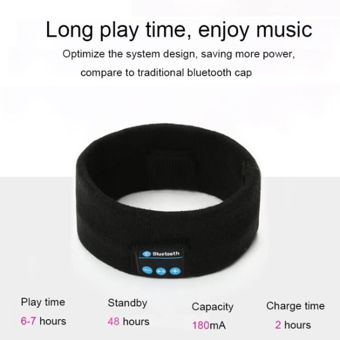 My-Call Bluetooth V5.0 Headsfree Sport Stirnband Musik Kopfbedeckung für iPhone 6 & 6s / iPhone 5 & 5S / iPhone 4 & 4S und andere Bluetooth-Geräte, usic Headwear Black, Music Headwear Dark Gray, Music Headwear Grey – Bild 7