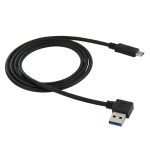1 m langes Adapterkabel von USB-C/Typ-C 3.1 Stecker auf USB 3.0, 90 Grad nach links gedreht