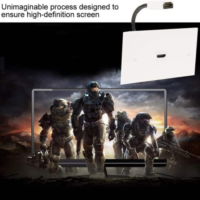 HDMI-Buchse für HDMI-Buchse Wandplatte, Kabellänge: 18,5 cm – Bild 5