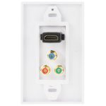 HDMI-Buchse + 3 Cinch-Stecker Wandplatte Panel – Bild 3