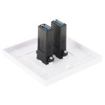 Dual USB 3.0-Buchsen Home Wandladeplatte Wandplatte Panel – Bild 5