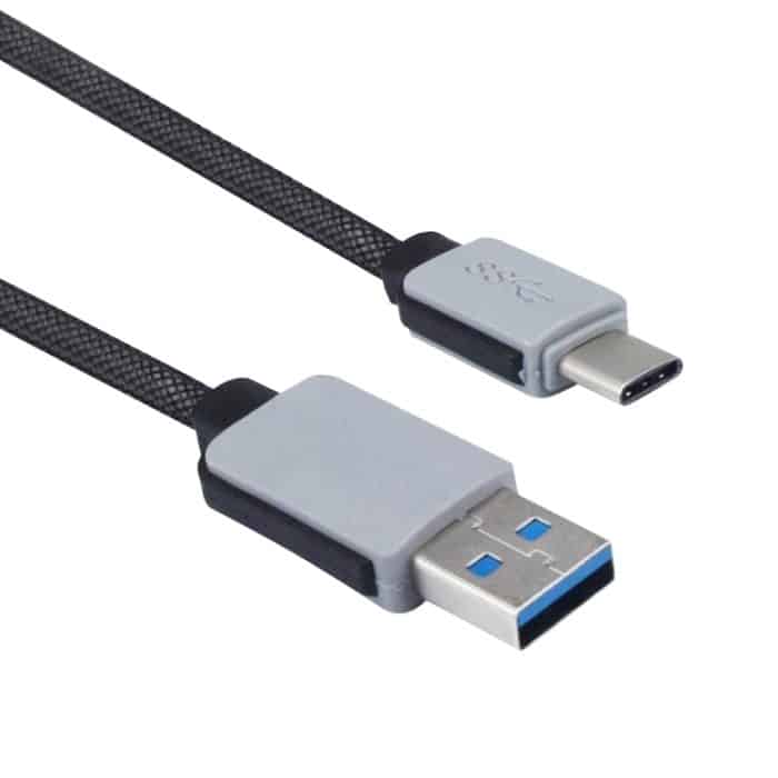 3 m gewebtes 2A USB-C / Typ C 3.1-Stecker auf USB 3.0-Stecker Daten- / Ladekabel, 3m Woven Style 2A USB-C / Typ-C 3.1 Stecker auf USB 3.0 Stecker Daten-/Ladekabel – Bild 1