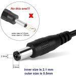 Hochwertiger EU-Stecker AC 100-240V zu DC 6V 2A Netzteil, Tipps: 5,5 x 2,1 mm, Kabellänge: 1,1 m (schwarz) – Bild 3