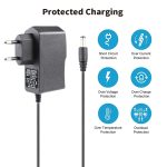 Hochwertiger EU-Stecker AC 100-240V zu DC 6V 2A Netzteil, Tipps: 5,5 x 2,1 mm, Kabellänge: 1,1 m (schwarz) – Bild 5