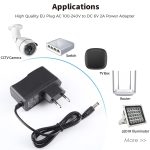 Hochwertiger EU-Stecker AC 100-240V zu DC 6V 2A Netzteil, Tipps: 5,5 x 2,1 mm, Kabellänge: 1,1 m (schwarz) – Bild 6