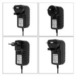 4-in-1-EU-Stecker + US-Stecker + UK-Stecker + AU-Stecker AC 100–240 V auf DC 12 V 3 A Netzteil, Spitzen: 5,5 x 2,1 mm, Kabellänge: ca. 1,2 m, EU+US+UK+AU Plug – Bild 4