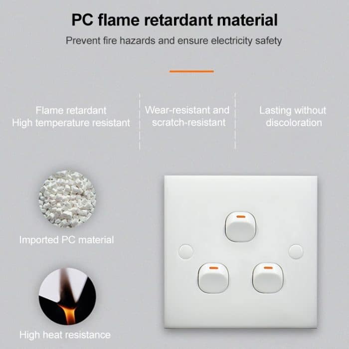 Elektrischer Wandschalter (Größe: 86 x 86 mm) – Bild 2