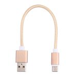Gewebtes Daten-Synchronisierungs-Ladekabel im USB-C-/Typ-C-3.1-Stecker auf USB-2.0-Stecker, Kabellänge: 20 cm – Bild 2