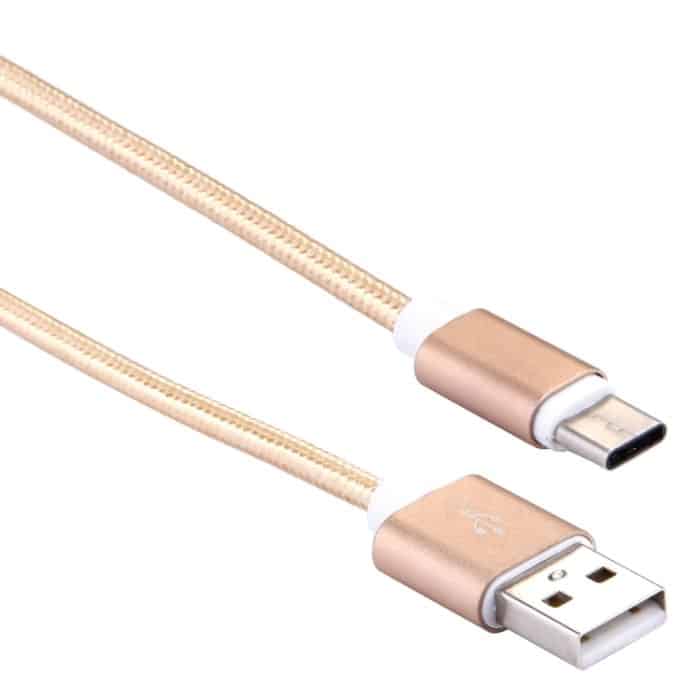 Gewebtes Daten-Synchronisierungs-Ladekabel im USB-C-/Typ-C-3.1-Stecker auf USB-2.0-Stecker, Kabellänge: 20 cm – Bild 4
