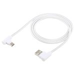 1,2 m 2A 90 Kupferdrähte gewebtes Winkel-USB-C/Typ-C 3.1-zu-USB 2.0-Daten-/Ladekabel – Bild 3
