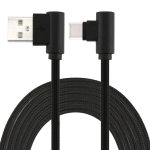1 m langes USB-auf-USB-C/Typ-C-Nylongewebe-Ladekabel mit doppeltem Winkel