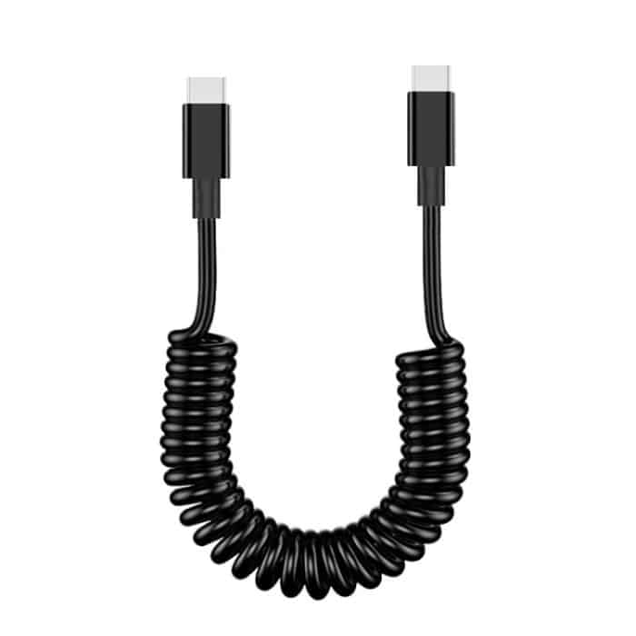 Federdatenkabel von USB-C/Typ-C-Stecker auf USB-C/Typ-C-Buchse – Bild 1