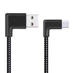 2M 2a USB zu USB-C / Typ-C-Nylon-Webstil Doppel-Ellbogen-Daten synchronisieren Ladekabel, 2m 2A USB zu USB-C / Type-C Nylon Weave Style Double Elbow Data Sync Ladekabel – Bild 3