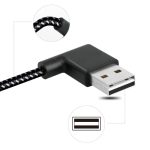 2M 2a USB zu USB-C / Typ-C-Nylon-Webstil Doppel-Ellbogen-Daten synchronisieren Ladekabel, 2m 2A USB zu USB-C / Type-C Nylon Weave Style Double Elbow Data Sync Ladekabel – Bild 5
