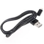 20 cm 2a USB zu USB-C / Typ-C-Nylon-Webstil Doppel-Ellbogen-Daten synchronisieren Ladekabel, 20cm 2A USB zu USB-C / Type-C Nylon Weave Style Double Elbow Data Sync Ladekabel – Bild 2