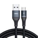 REMAX RC-152A 1 m 2,4 A USB-auf-USB-C/Typ-C buntes, atmendes Datenkabel