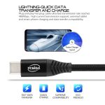 1,2 m langes geflochtenes Nylonkabel, USB-zu-Typ-C-Datensynchronisierungs-Ladekabel mit 110 Kupferdrähten, unterstützt schnelles Laden – Bild 6