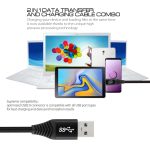 1,2 m langes geflochtenes Nylonkabel, USB-zu-Typ-C-Datensynchronisierungs-Ladekabel mit 110 Kupferdrähten, unterstützt schnelles Laden – Bild 8