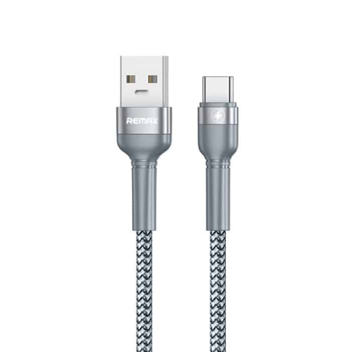 SAS6149S.jpg REMAX RC-170 Jany Series 1 m 5 A USB-auf-USB-C/Typ-C-Aluminiumlegierungsgeflecht-Schnellladedatenkabel – Bild 1